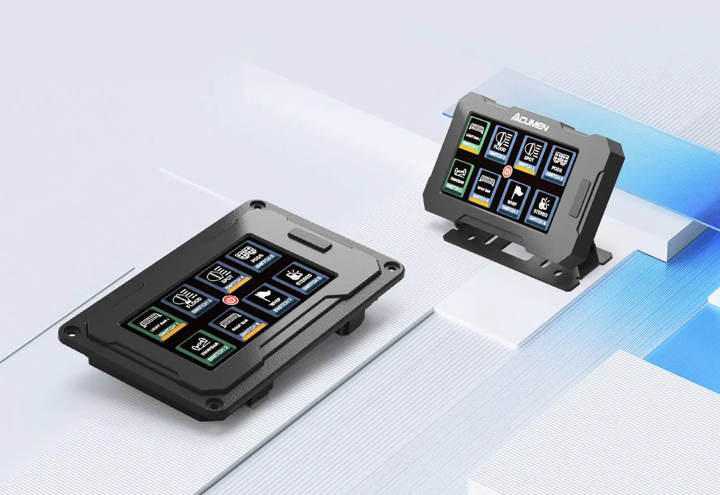 Acumen The Legend Panel with 4.3-inch Touchscreen for 8-Gang in-Car Power Switch Box by Acumen Camera