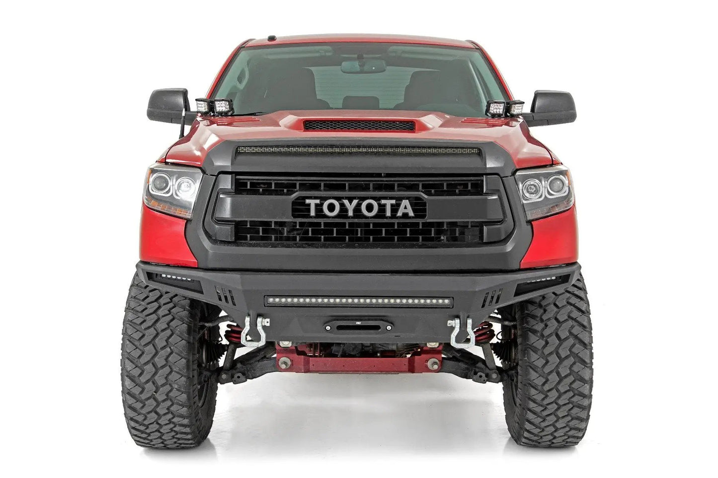 Rough Country LED Light Kit | Ditch Mount | Dual 2" Black Pairs | Flood | Toyota Tundra (14-21) by Rough Country