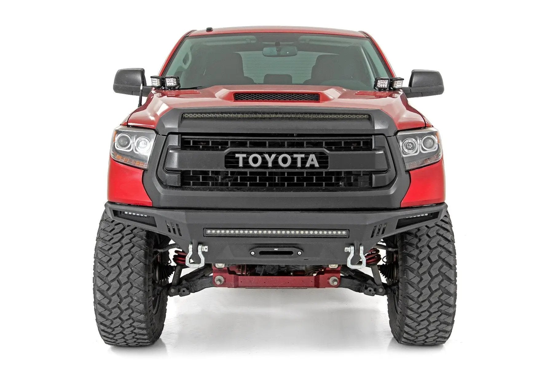 Rough Country LED Light Kit | Ditch Mount | Dual 2" Black Pairs | Spot | Toyota Tundra (14-21) by Rough Country