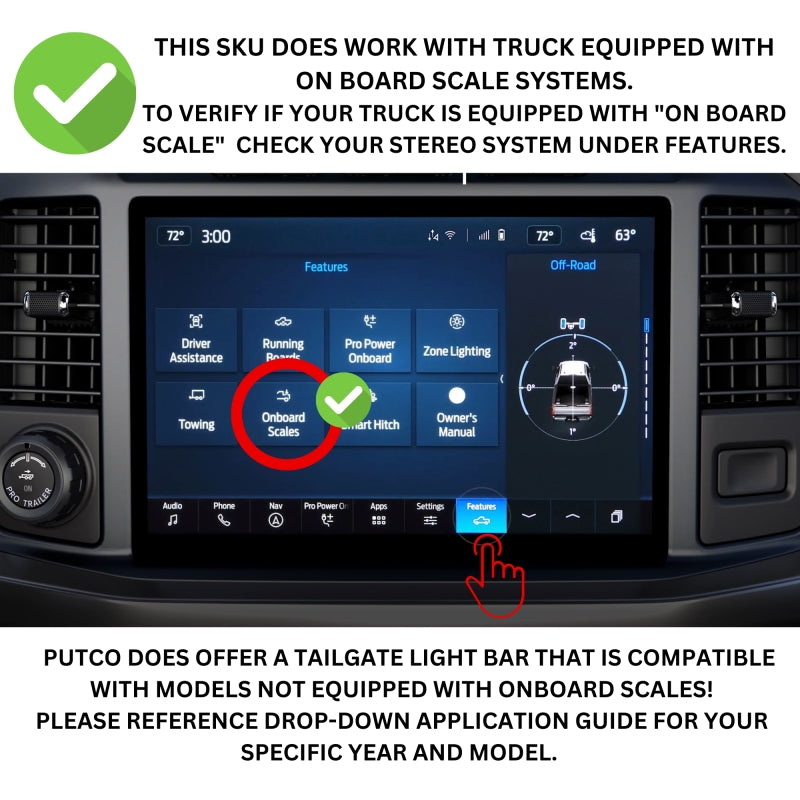Putco PUT Blade Tailgate Light Bars