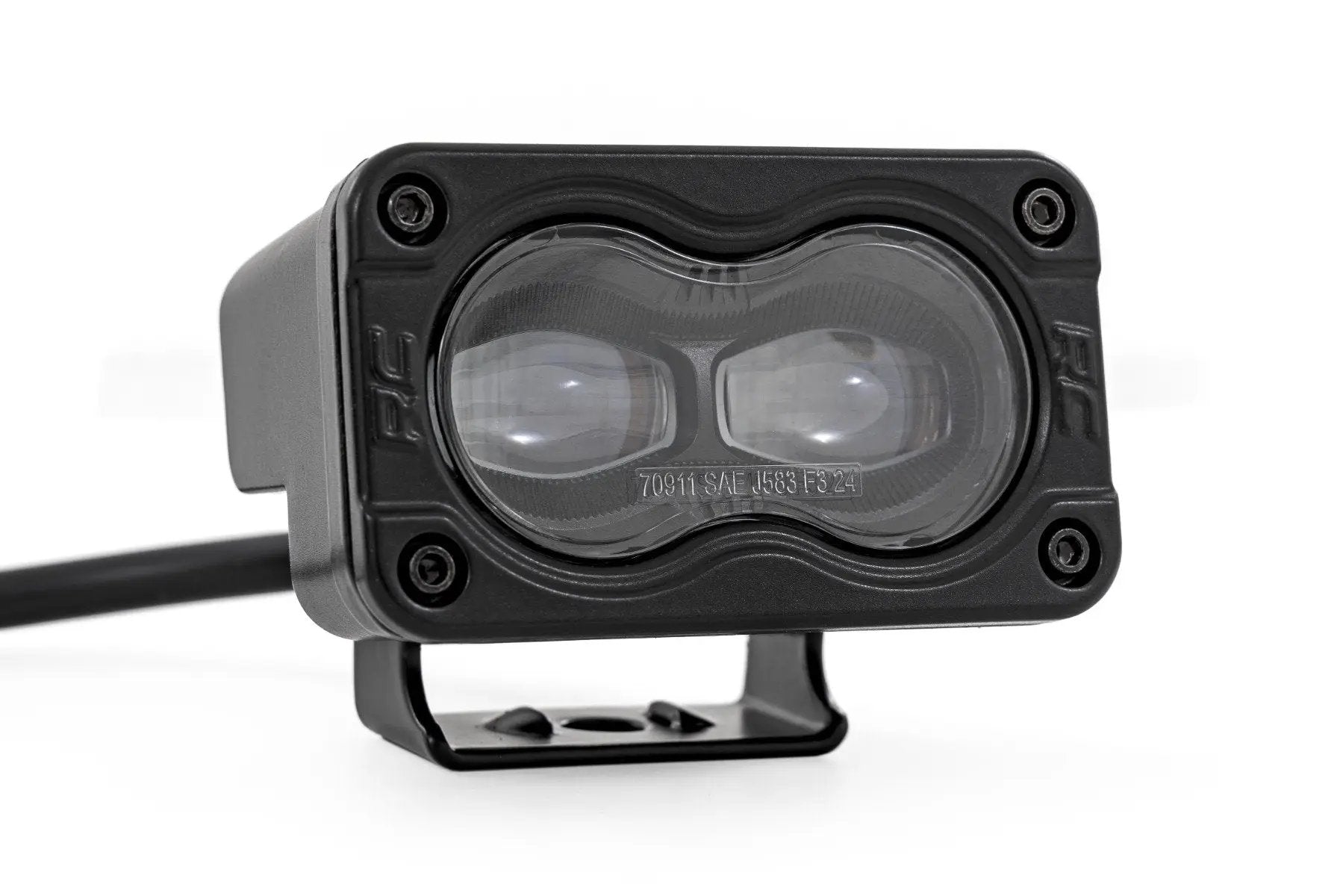 Rough Country 3x1.75 Inch Black Series LED Slim Aux | SAE Fog | Pair by Rough Country