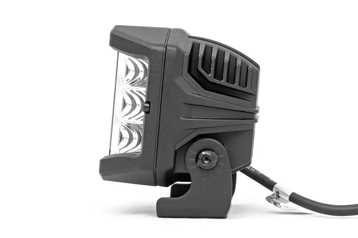 Rough Country 3 Inch Chrome Series LED Lights | Wide Angle Osram | Pair by Rough Country