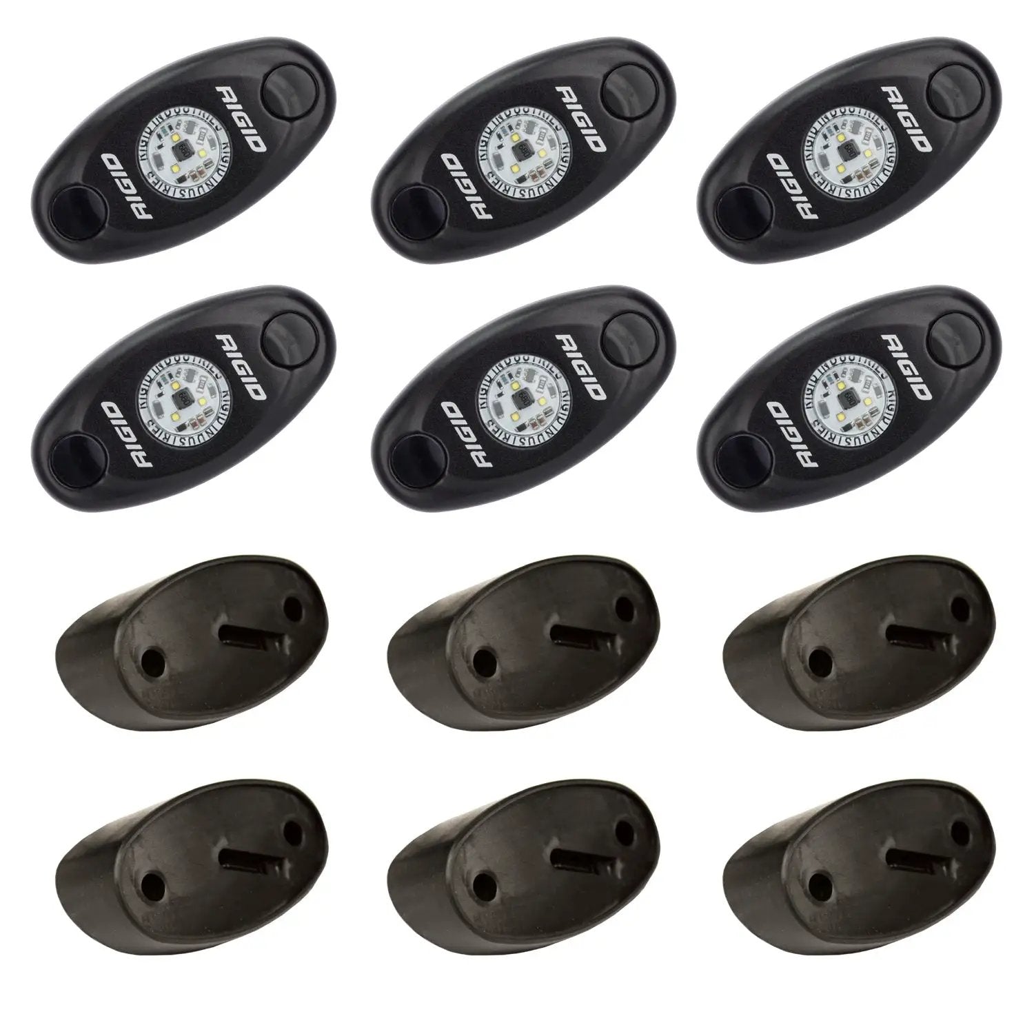 RIGID Industries A-Series LED Universal Rock Light Kit, High Power Blue, Set Of 6 by RIGID Industries