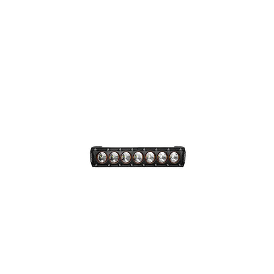 RIGID Industries The Revolve Light Bar is built with a high-grade aluminum alloy, an impact resistant nylon bezel, and is coated with a durable textured powder-coat finish. It features Broad-Spot optics and back-lit trim rings available in amber or white.