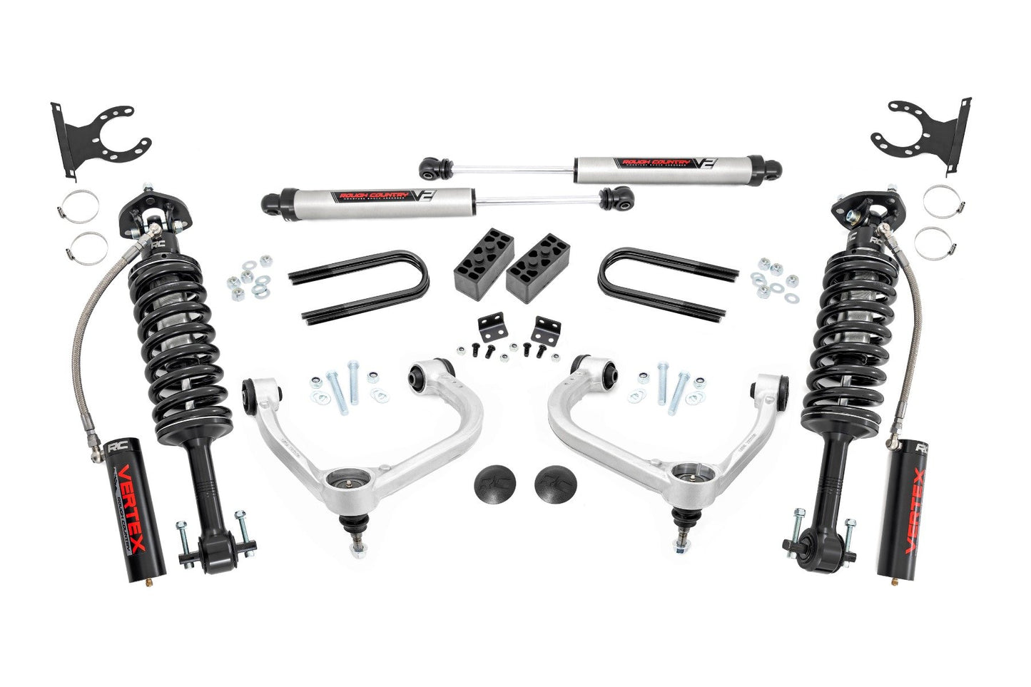 Rough Country 3 Inch Lift Kit | Fabbed UCA | Vertex/V2 | Ford F-150 4WD (2021-2025)
