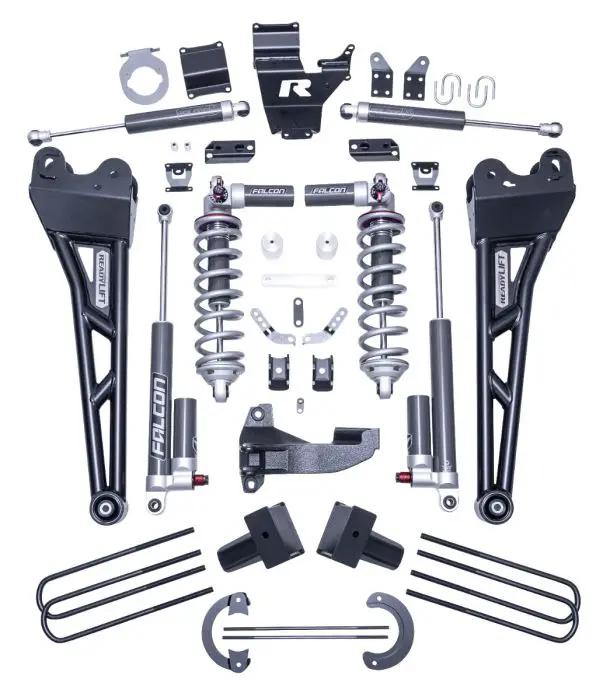 ReadyLift                                                    4" COILOVER SUSPENSION SYSTEM WITH FALCON MAX3.3 SHOCKS AND RADIUS ARMS - 2017-2022 FORD SUPER DUTY F250/F350 4WD
