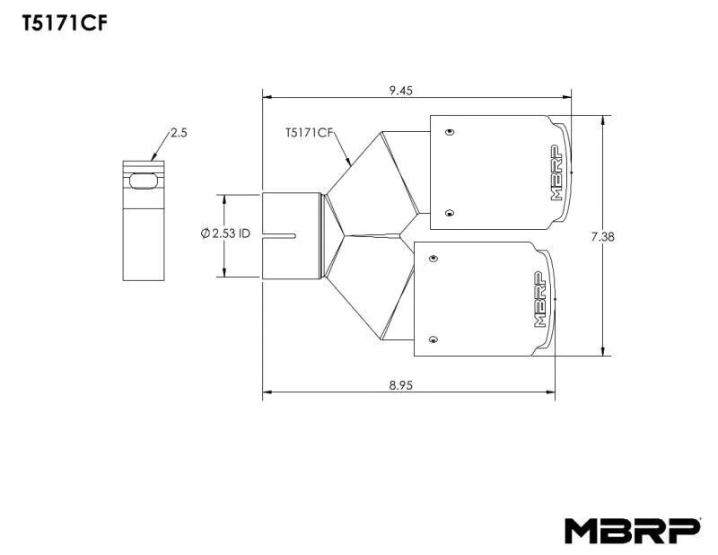 MBRP Univ Exhaust Tips Carbon by MBRP