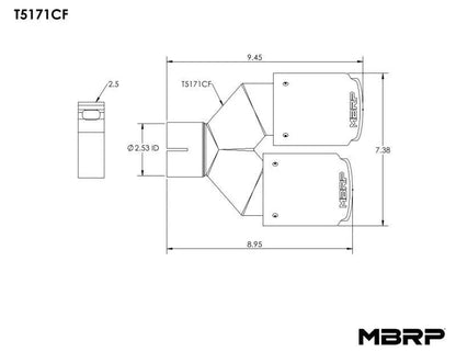 MBRP Univ Exhaust Tips Carbon by MBRP