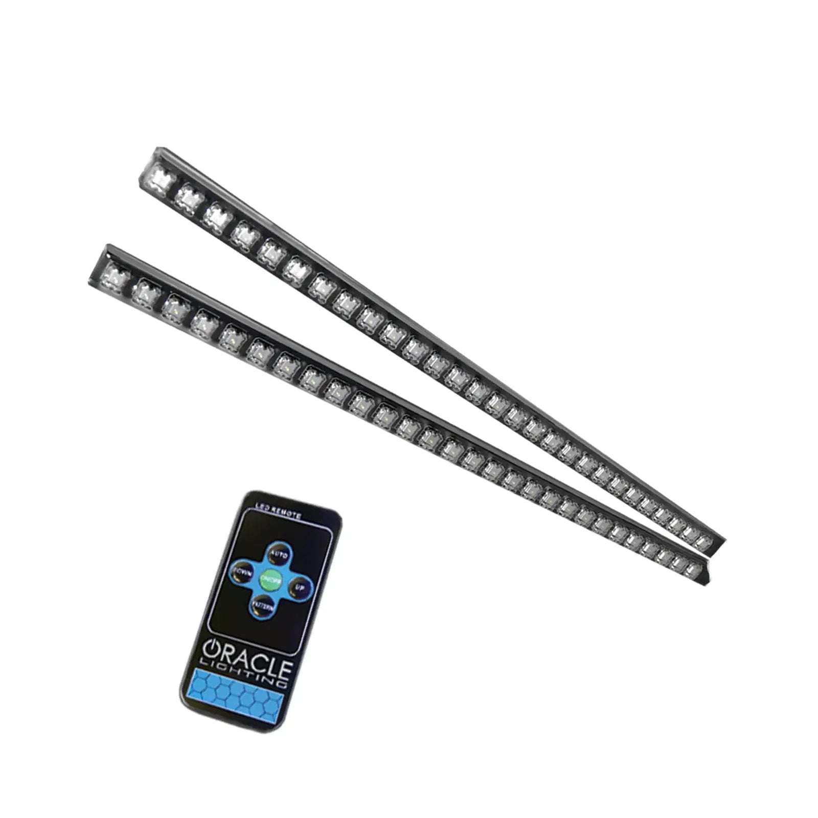 Oracle Lighting This scanner set comes in a bright white color. Easy installation via any 12V source. Includes a wireless remote to control your scanner features. by Oracle Lighting