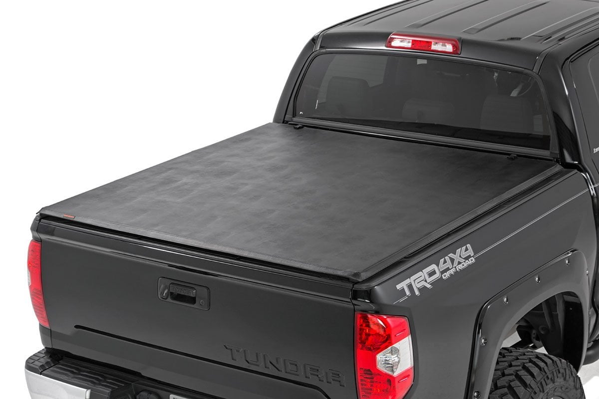 Rough Country Soft Tri-Fold Bed Cover | 5'7" Bed | No OE Rail | Toyota Tundra (07-21)
