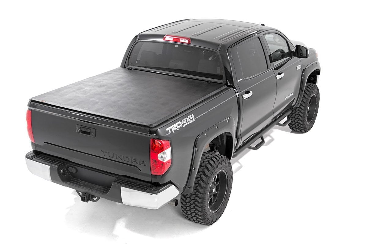 Rough Country Soft Tri-Fold Bed Cover | 5'7" Bed | No OE Rail | Toyota Tundra (07-21)