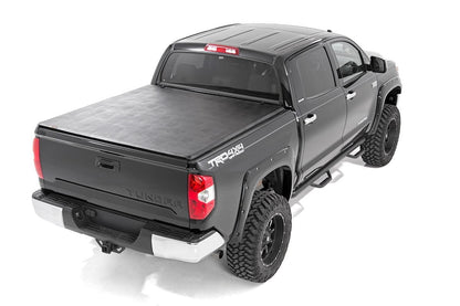 Rough Country Soft Tri-Fold Bed Cover | 5'7" Bed | No OE Rail | Toyota Tundra (07-21)