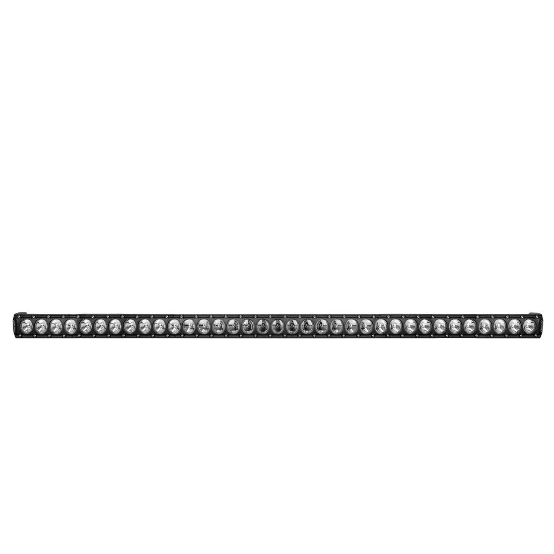 RIGID Industries The Revolve Light Bar is built with a high-grade aluminum alloy, an impact resistant nylon bezel, and is coated with a durable textured powder-coat finish. It features Broad-Spot optics and back-lit trim rings available in amber or white. by RIGID Industries