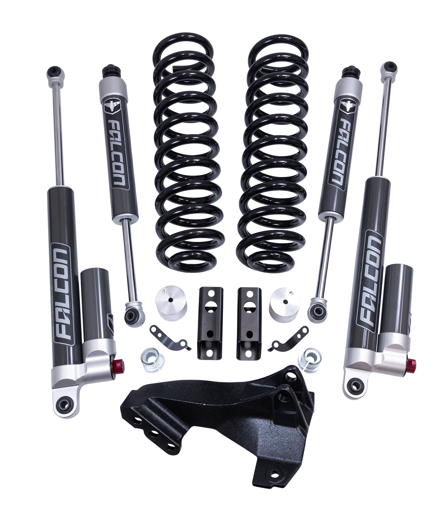 ReadyLift 2.5" Coil Spring Front Lift Kit W/Falcon 2.1 Monotube Fronts And Tow Haul Rear Shocks - Ford Super Duty Diesel 4WD 2020-2025 by ReadyLift