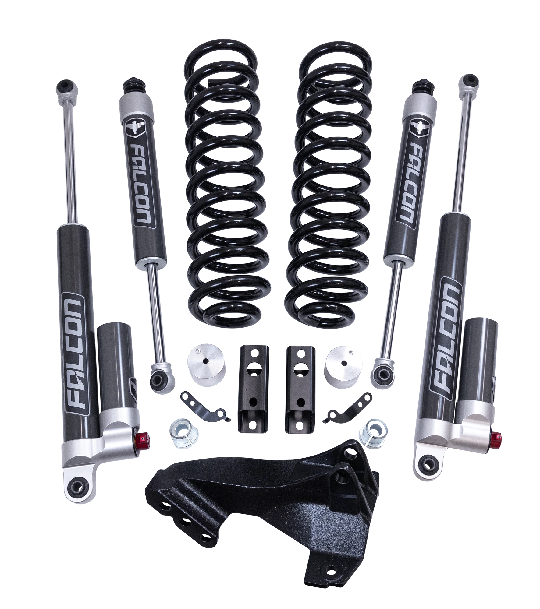 ReadyLift 2.5" Coil Spring Front Lift Kit W/Falcon 2.1 Monotube Fronts And Tow Haul Rear Shocks - Ford Super Duty Diesel 4WD 2020-2025 by ReadyLift