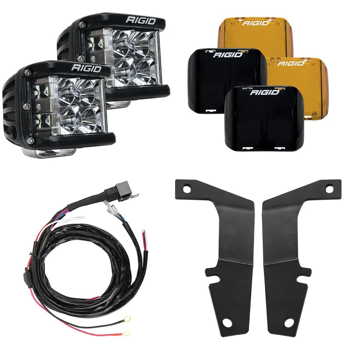 RIGID Industries An A-Pillar mount kit designed for the 2010-2020 Toyota 4Runner. This kit includes A-Pillar mounting brackets, 2 D-SS lights, 2 solid black light covers, 2 transparent Yellow light covers and a wiring harness. by RIGID Industries