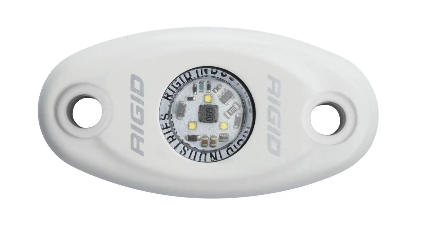RIGID Industries A-Series LED Light, Low Power, Cool White, White Housing, Single by RIGID Industries