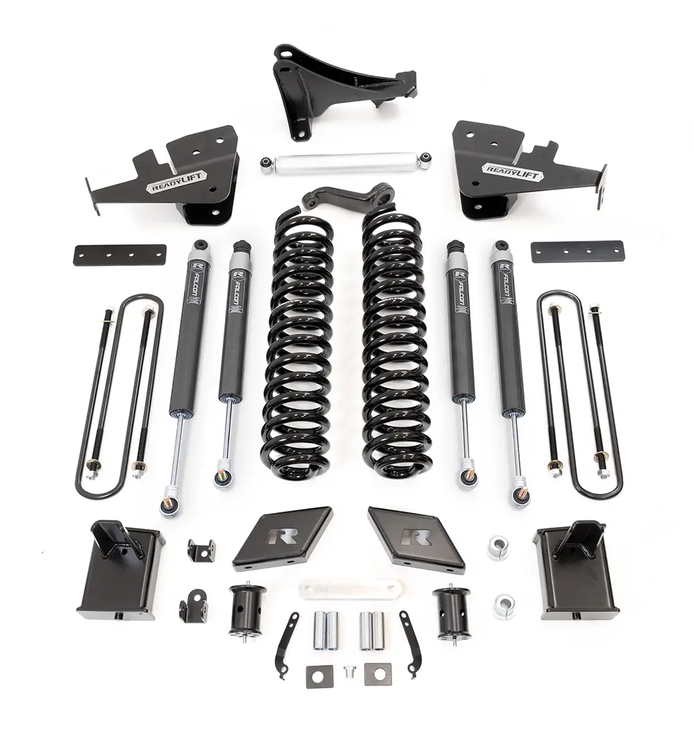 ReadyLift 7" Coil Spring Lift Kit With Falcon Shocks - Ford Super Duty Diesel F-250 Without Camper Spring Package 4WD 2017-2022 by ReadyLift