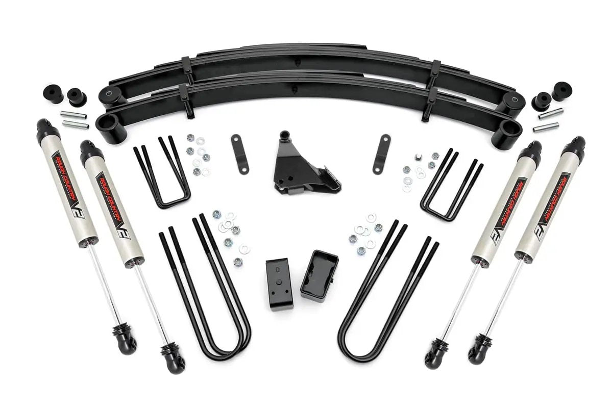 Rough Country 4 Inch Lift Kit | Rear Blocks | V2 | Ford F-250/F-350 Super Duty 4WD (99-04) by Rough Country
