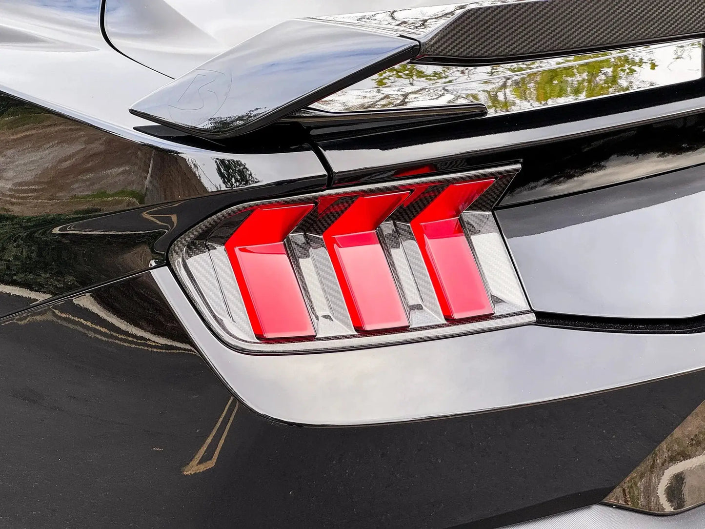 NYTOP 2024-Current Ford Mustang Dry Carbon Taillight Cover by NYTOP
