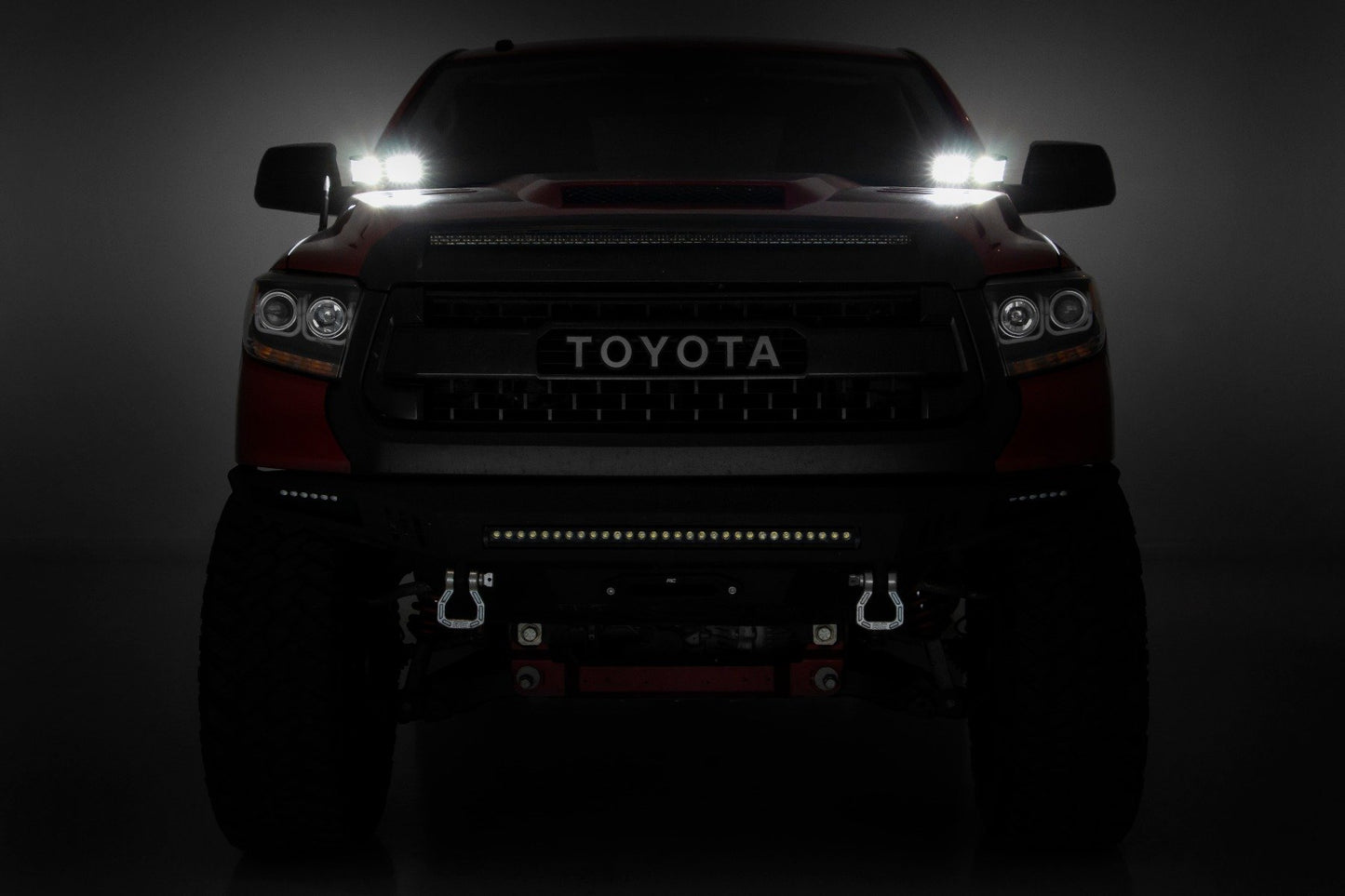Kit de luces LED | Montaje en zanja | Pares duales de 2" negros | Spot/Flood | Toyota Tundra (14-21)