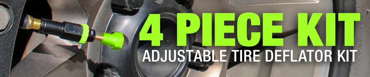 UDA 4 Piece Adjustable Tire Deflator Kit & Storage Bag by UDA