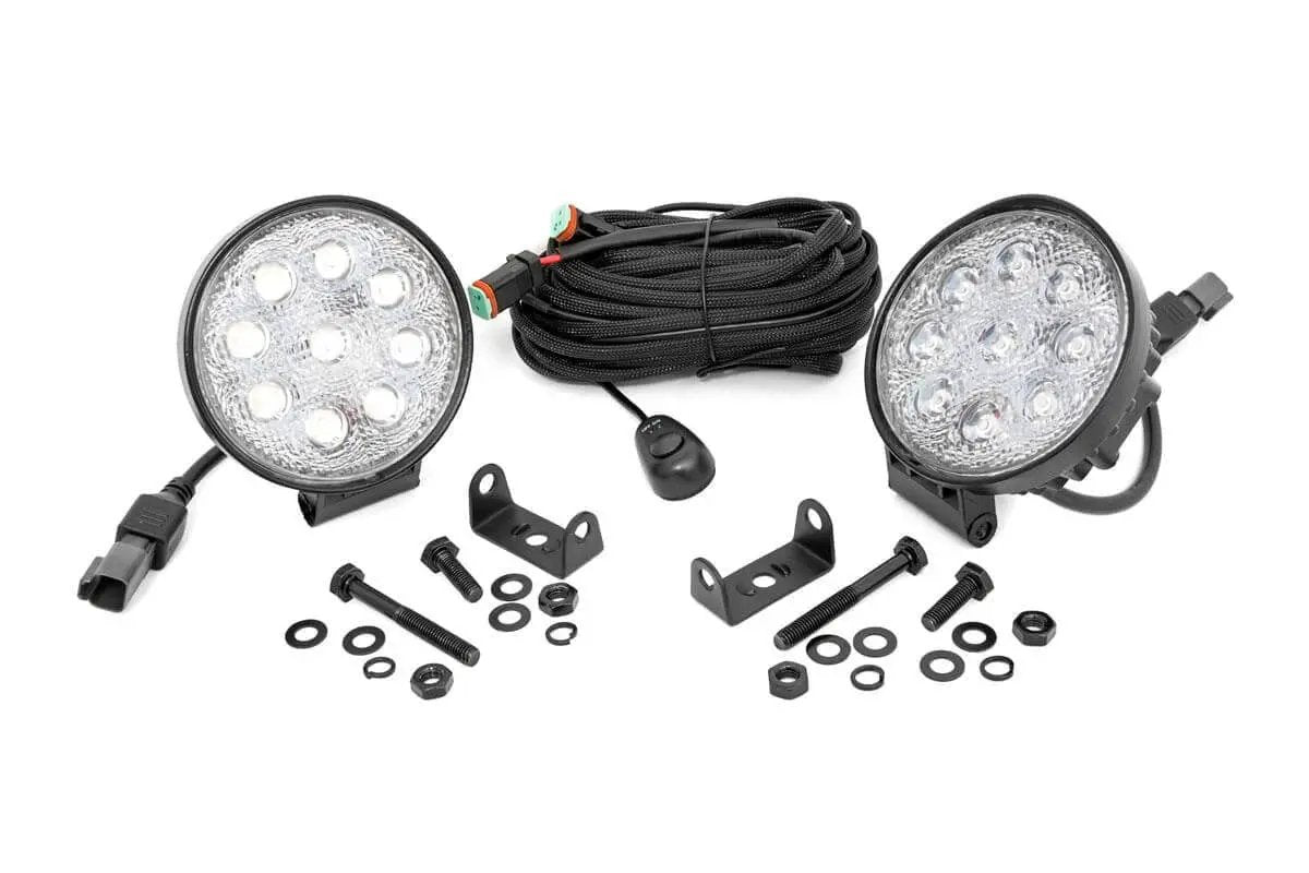 Rough Country 4 Inch Chrome Series LED Light | Round | Pair by Rough Country