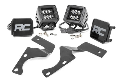 Rough Country LED Light Kit | Ditch Mount | 2" Black Spot Pair | Toyota 4Runner (10-24) by Rough Country