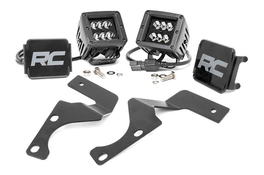 Kit de luces LED | Montaje en hueco | Par de luces puntuales negras de 2" | Toyota 4Runner (10-24)