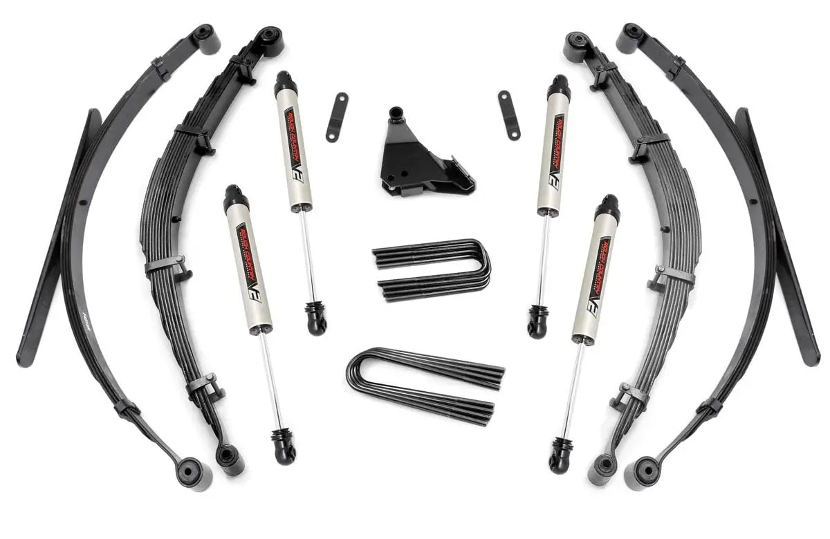 Rough Country 4 Inch Lift Kit | Rear Springs | V2 | Ford F-250/F-350 Super Duty 4WD (99-04) by Rough Country