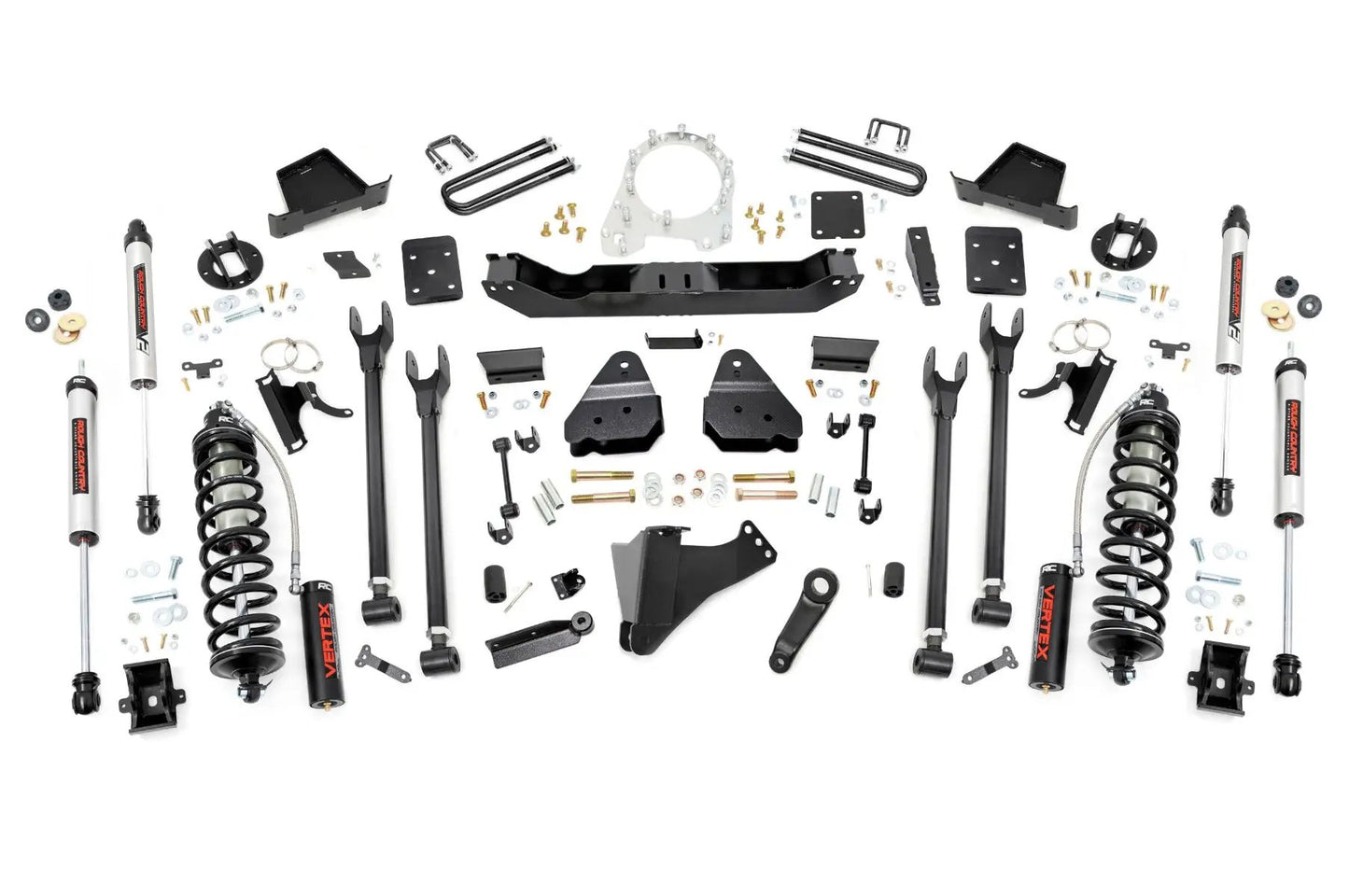 Rough Country 6 Inch Lift Kit | Diesel | 4 Link | OVLD | Ford F-250/F-350 Super Duty (17-22) by Rough Country