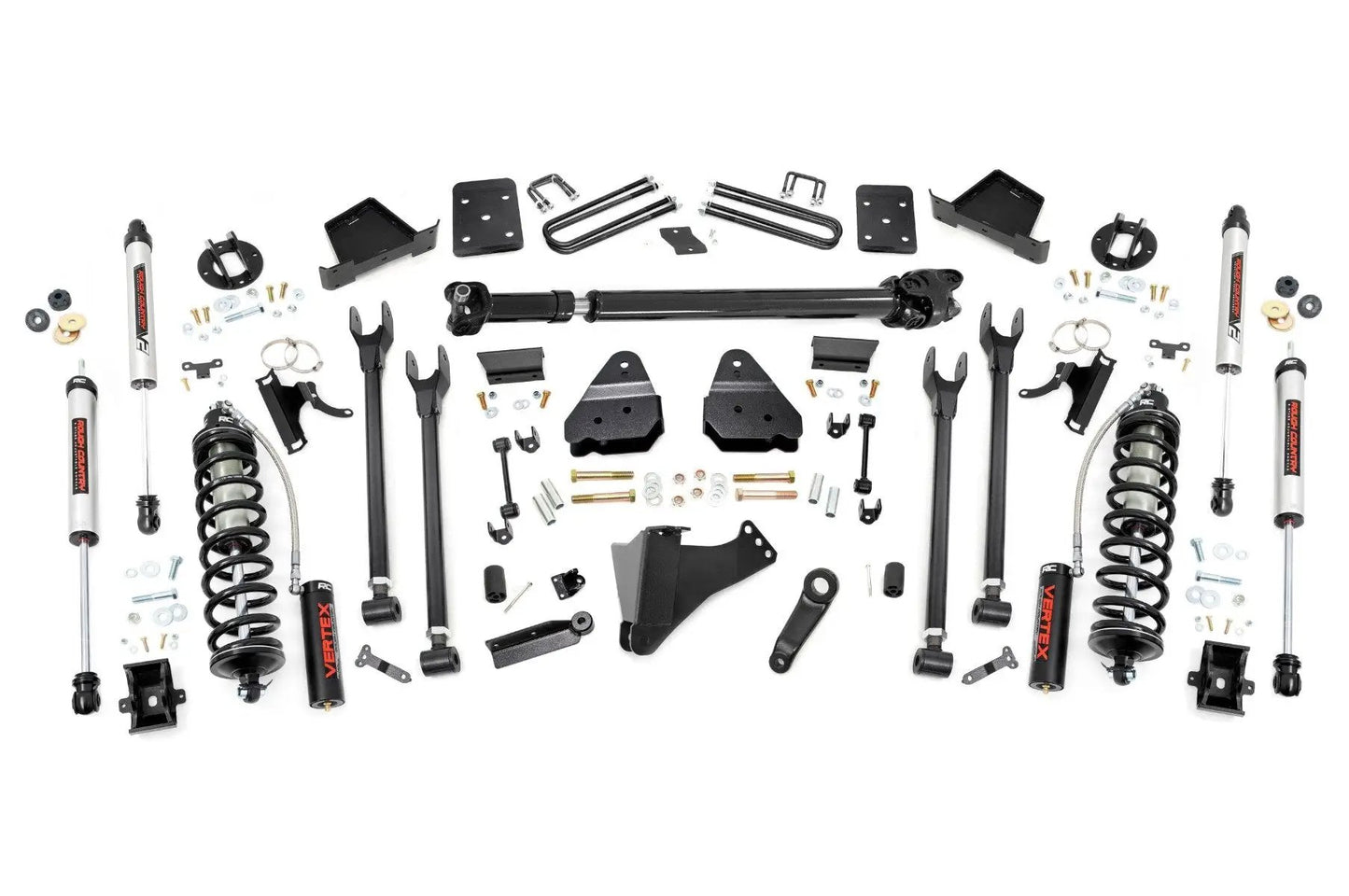Rough Country 6 Inch Lift Kit | 4-Link | No OVLD | D/S | C/O V2 | Ford F-250/F-350 Super Duty (17-22) by Rough Country