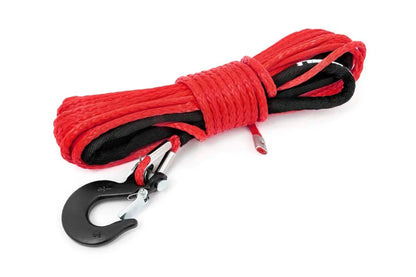 Rough Country Synthetic Rope | 1/4 Inch | 50 Ft | Red by Rough Country