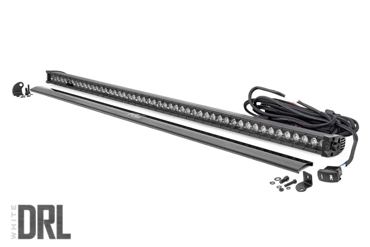 Rough Country 50 Inch Black Series LED Light Bar | Single Row | Cool White DRL by Rough Country