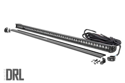 Rough Country 50 Inch Black Series LED Light Bar | Single Row | Cool White DRL by Rough Country