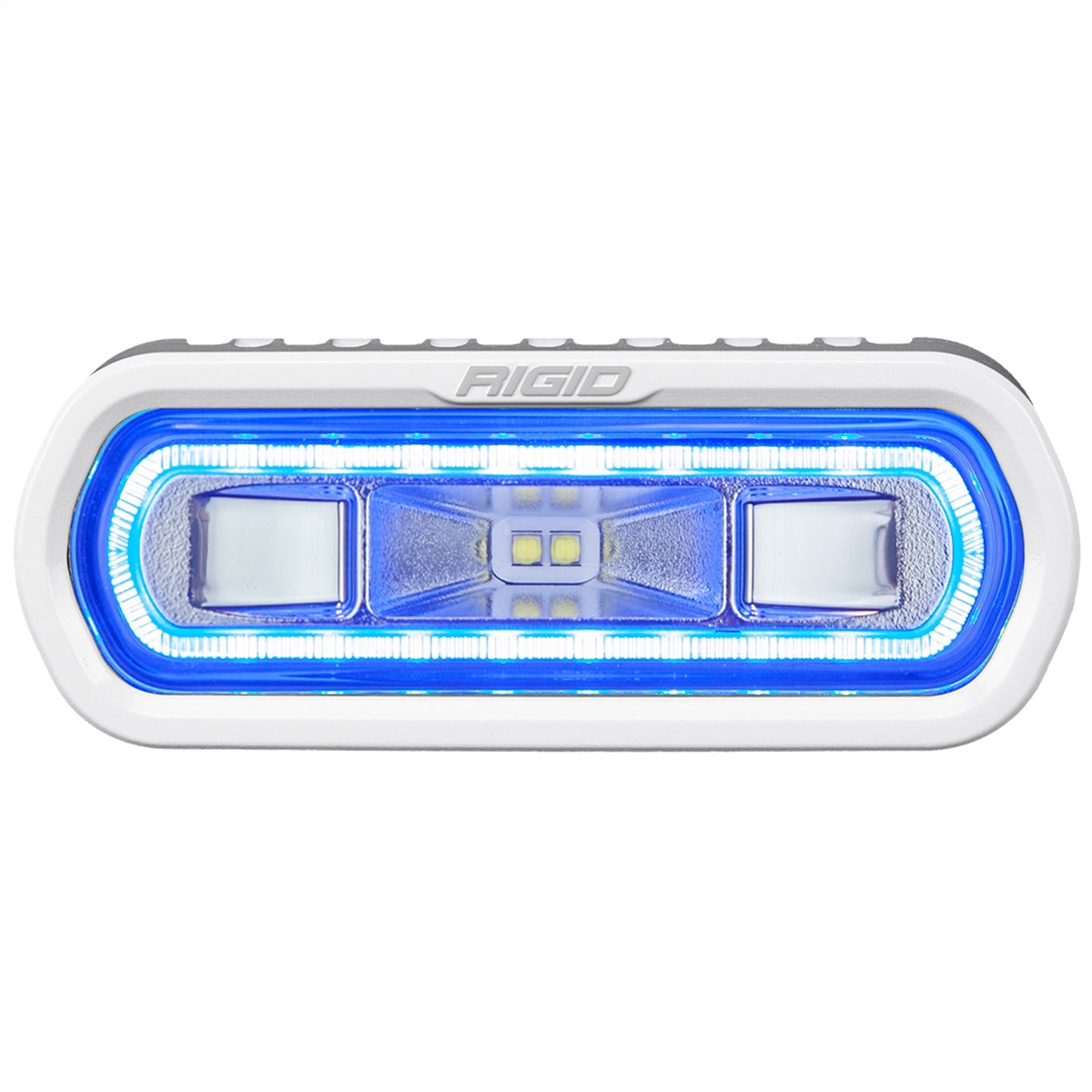 RIGID Industries Industries SR-L Series Marine Spreader Pod 2 Wire Surface Mount White Housing With Blue Halo