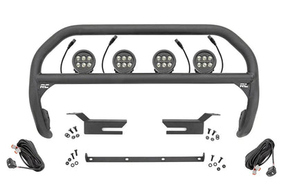 Rough Country Nudge Bar | 3.5 Inch Round Led (x4) | Ford Bronco 4WD (2021-2025) by Rough Country