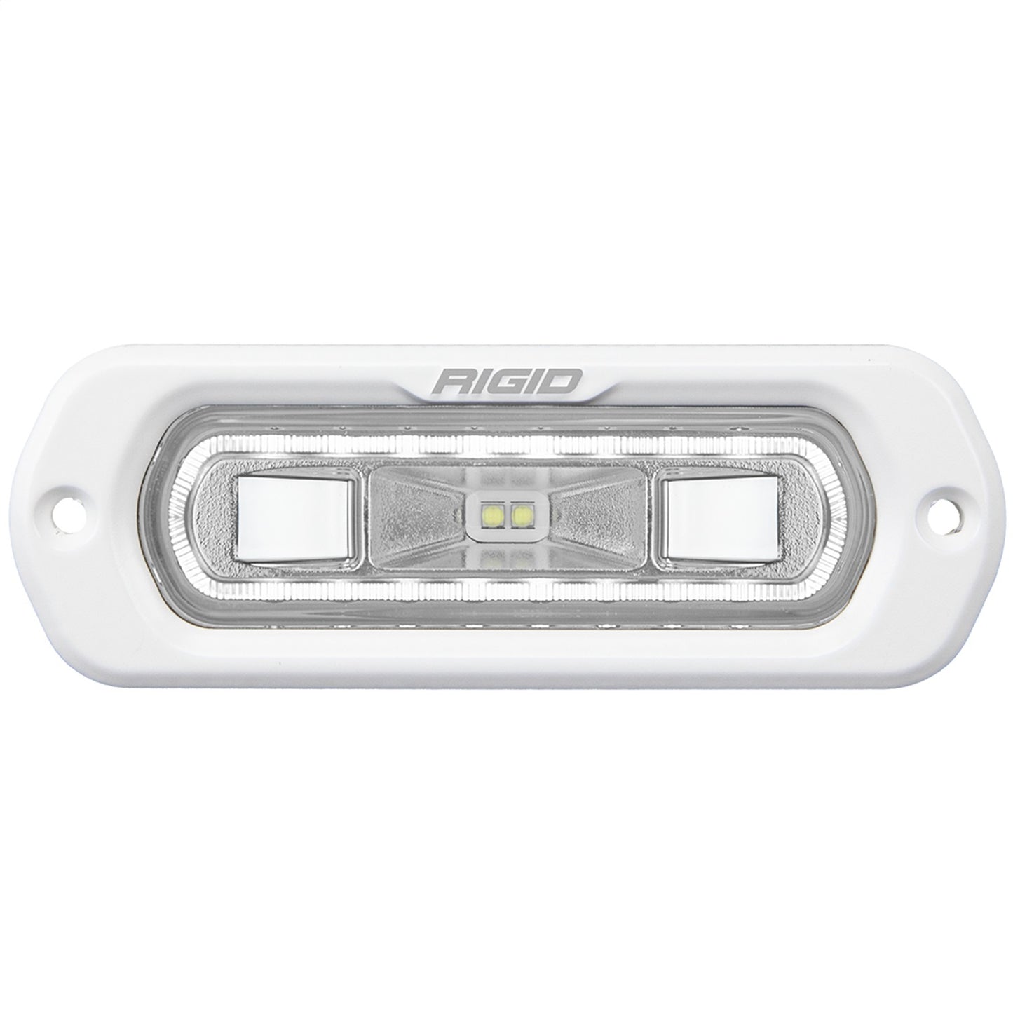 RIGID Industries Industries SR-L Series Marine Spreader Pod 2 Wire Flush Mount White Housing With White Halo