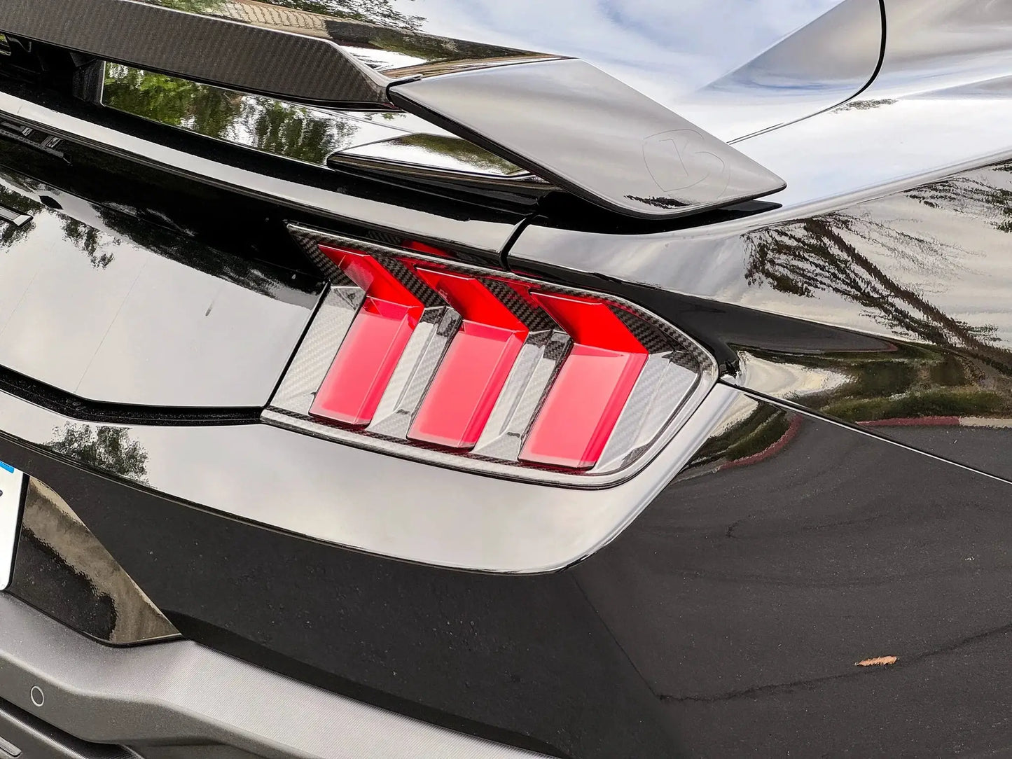 NYTOP 2024-Current Ford Mustang Dry Carbon Taillight Cover by NYTOP