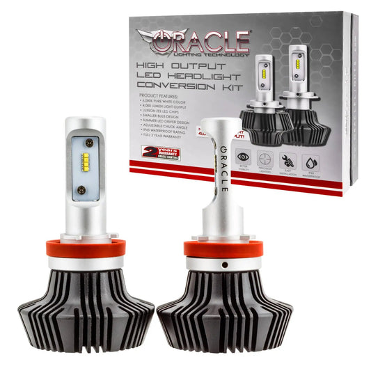 Oracle Lighting The new adjustable heat sink is removable which allows to reverse install or mount outside the headlight back-cap for added adaptability. The Luxeon ZES chips increase lumen output while drawing less than half the power of factory bulbs. by Oracle Lighting
