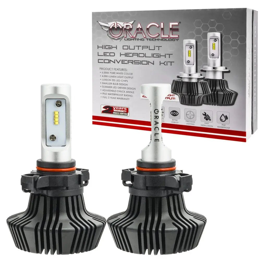 Oracle Lighting The new adjustable heat sink is removable which allows to reverse install or mount outside the headlight back-cap for added adaptability. The Luxeon ZES chips increase lumen output while drawing less than half the power of factory bulbs. by Oracle Lighting