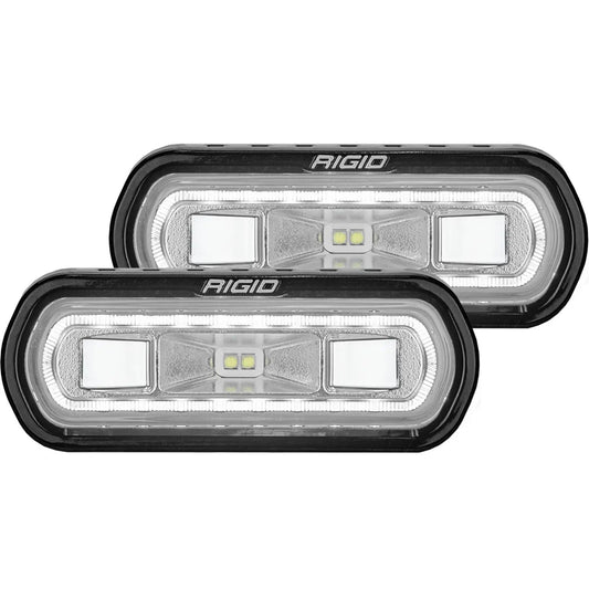 RIGID Industries SR-L Series Off-Road Spreader Pod, 3 Wire, Surface Mount, White Halo, Pair by RIGID Industries