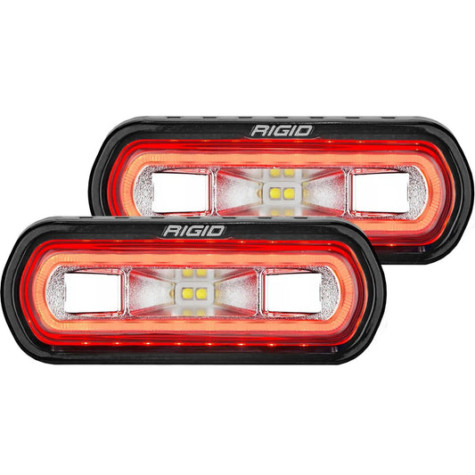 RIGID Industries SR-L Series Off-Road Spreader Pod, 3 Wire, Surface Mount, Red Halo, Pair by RIGID Industries