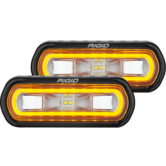 RIGID Industries SR-L Series Off-Road Spreader Pod, 3 Wire, Surface Mount, Amber Halo, Pair by RIGID Industries