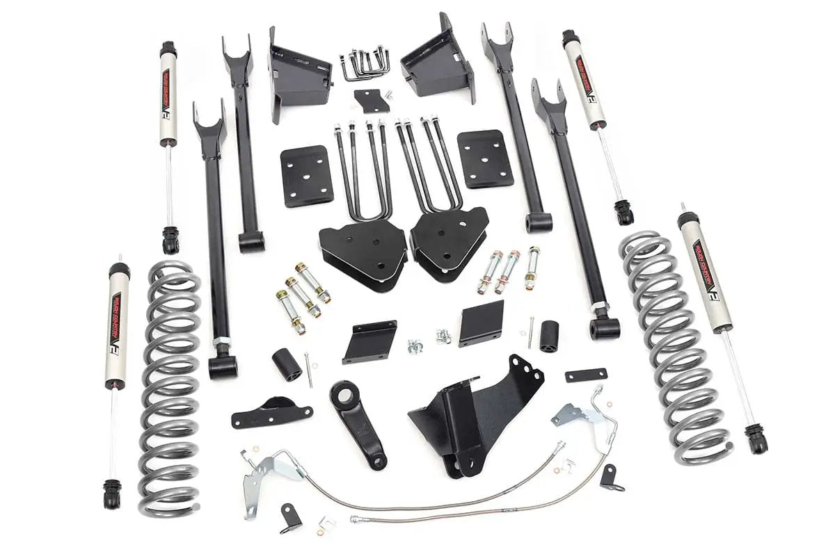 Rough Country 6 Inch Lift Kit | 4-Link | OVLD | V2 | Ford F-250 Super Duty 4WD (2011-2014) by Rough Country