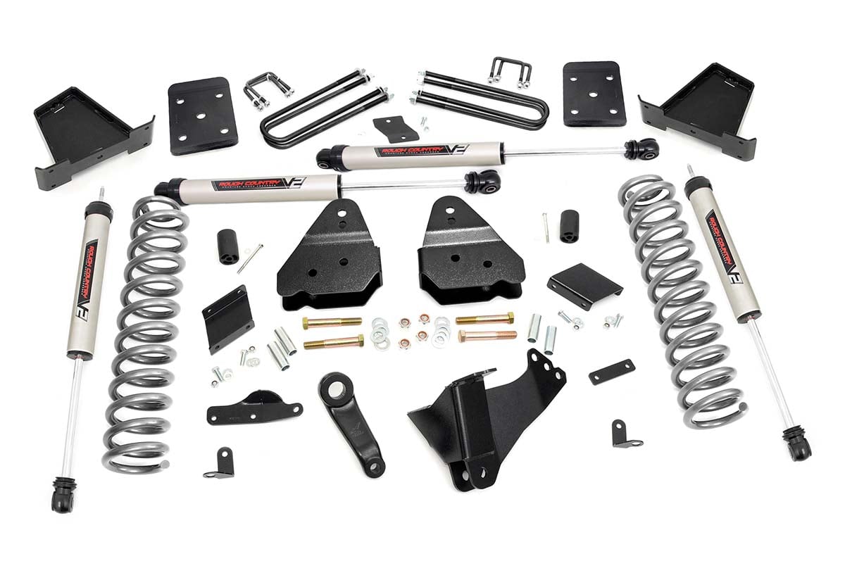 Rough Country 4.5 Inch Lift Kit | No OVLD | V2 | Ford F-250 Super Duty 4WD (2015-2016)