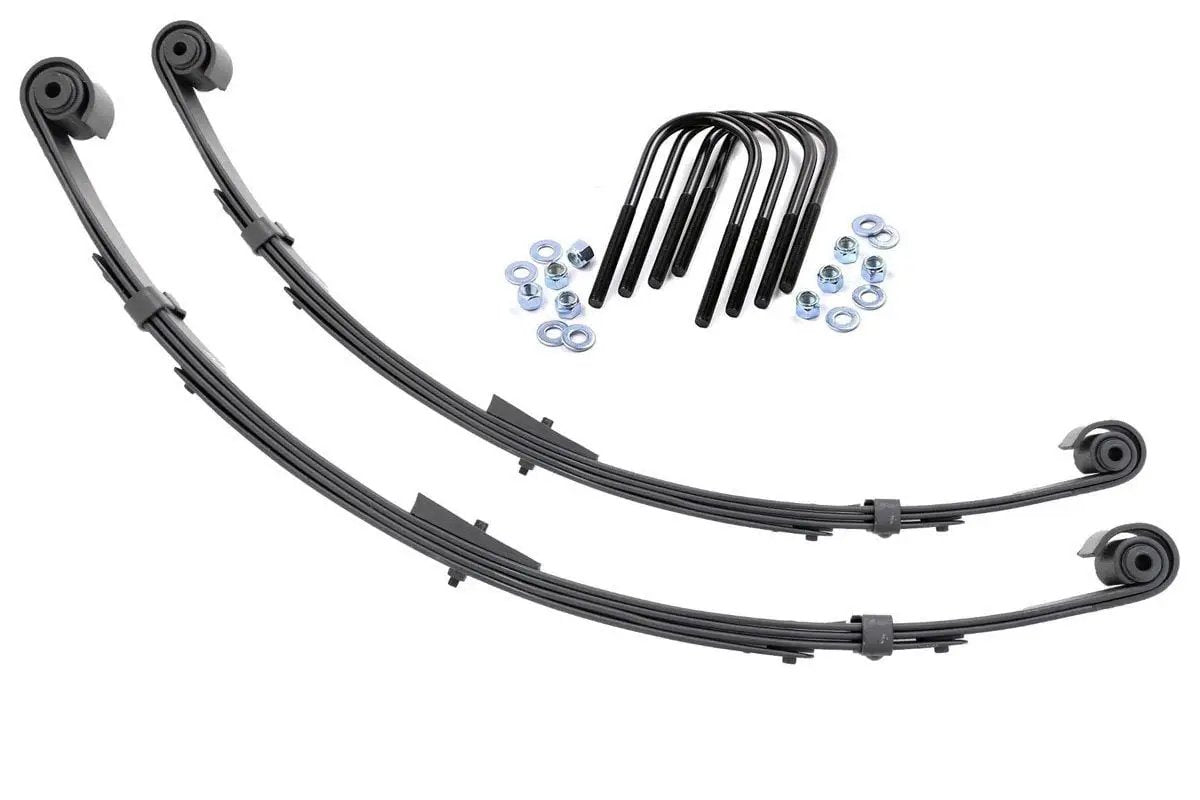 Rough Country Rear Leaf Springs | Military Wrap | 4" Lift| Pair | Jeep Wrangler YJ (87-95) by Rough Country