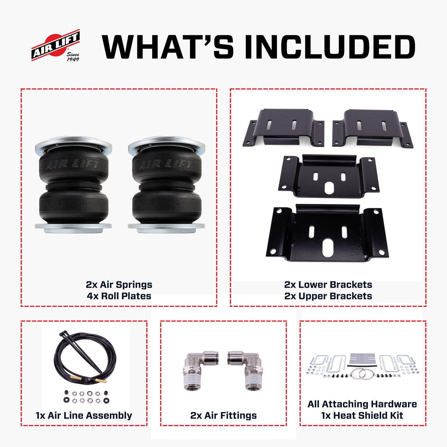 Air Lift LoadLifter 5000 load support kit for the 2024-2026 Ford Ranger, PN 57356, offers up to 5,000 lbs. of load-leveling capacity to help eliminate squat, trailer sway, and body roll. Backed by a limited lifetime warranty