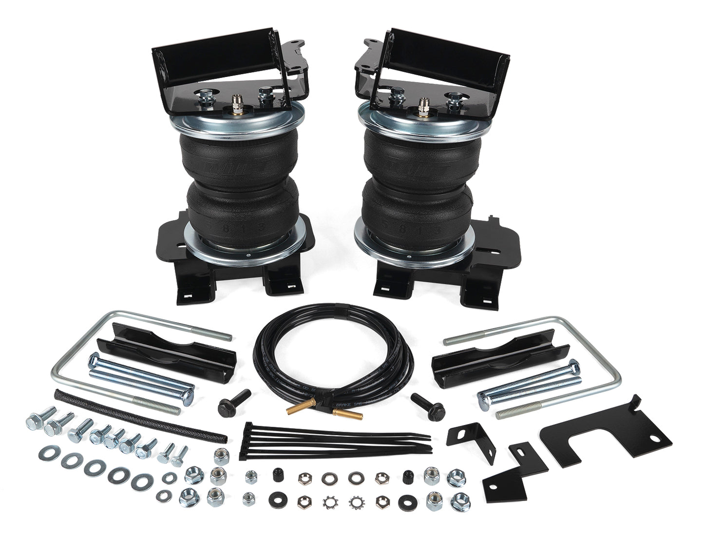 Air Lift LoadLifter 5000 Load Support kit for the Ford F-150 PowerBoost, offering up to 5000 pounds of load-leveling capacity while eliminating squat, trailer sway, body roll and bottoming out. Backed by Air Lift’s Limited Lifetime Warranty.