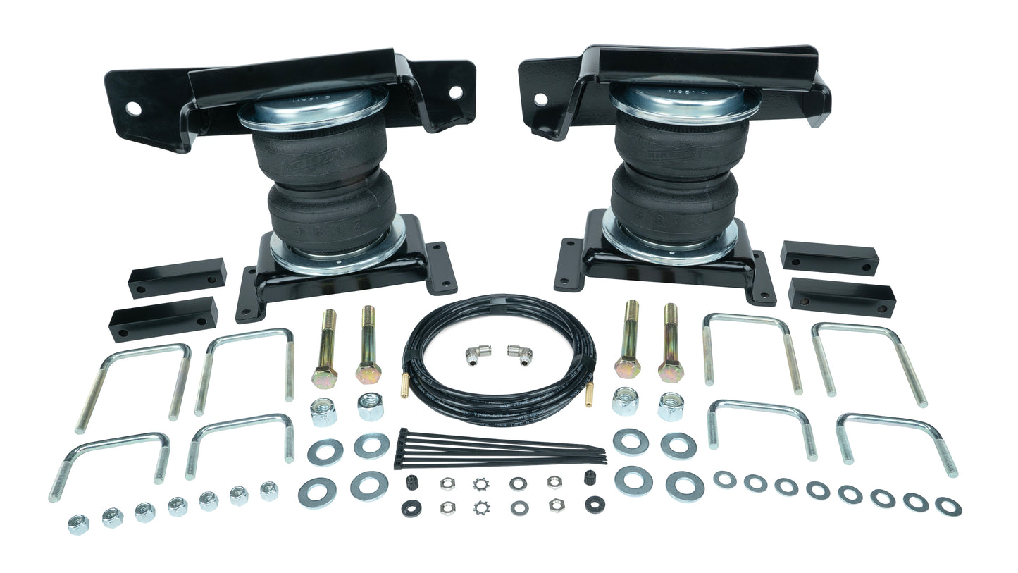 Air Lift The LoadLifter 5000 load support kit for lifted 2017-2022 Ford F-250/F-350 SRW 4WD offers up to 5,000 lbs. of load-leveling capacity while helping to eliminate squat, trailer sway, and body roll and backed by our limited lifetime warranty.